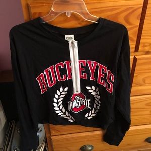 vs pink ohio state zip up top
